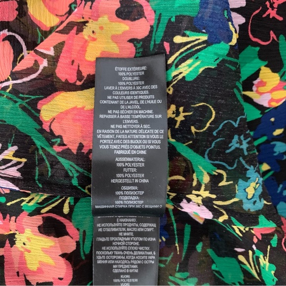 Ted Baker Carita Multi-Colour Floral Ruffle Sleeve Blouse, Size 12 - Picture 14 of 16